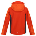 Rusty Orange-Blaze Orange - Back - Regatta Childrens-Kids Highton IV Waterproof Jacket