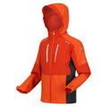 Rusty Orange-Blaze Orange - Side - Regatta Childrens-Kids Highton IV Waterproof Jacket