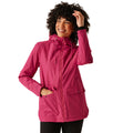 Deep Pink - Side - Regatta Womens-Ladies Broadia Waterproof Jacket