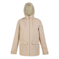 Warm Taupe-Light Vanilla - Front - Regatta Womens-Ladies Broadia Waterproof Jacket