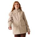 Warm Taupe-Light Vanilla - Side - Regatta Womens-Ladies Broadia Waterproof Jacket