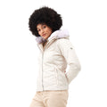 Light Vanilla - Side - Regatta Womens-Ladies Wildrose Baffled Padded Hooded Jacket