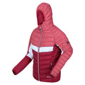 Rumba Red-Mineral Red - Side - Regatta Womens-Ladies Harrock II Baffled Hooded Jacket