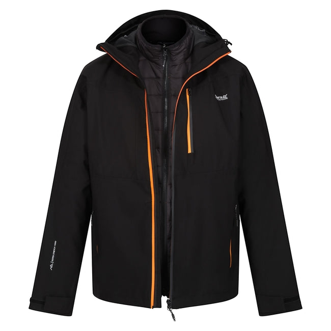 Regatta Mens Wentwood VIII 3 in 1 Waterproof Jacket XL Ash Black Discounts on great Brands