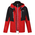 Danger Red-Ash - Front - Regatta Mens Sacramento IX 2 In 1 Waterproof Jacket