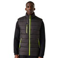 Black-Lime Green - Side - Regatta Mens Navigate Thermal Body Warmer