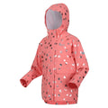 Shell Pink - Side - Regatta Childrens-Kids Baybella Polka Dot Waterproof Jacket