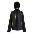 Black-Lime Green - Front - Regatta Mens Navigate Quilted Hybrid Jacket