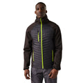 Black-Lime Green - Side - Regatta Mens Navigate Quilted Hybrid Jacket