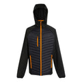 Black-Orange Pop - Front - Regatta Mens Navigate Quilted Hybrid Jacket