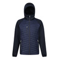 Navy-Slate Grey - Front - Regatta Mens Navigate Quilted Hybrid Jacket