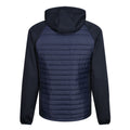 Navy-Slate Grey - Back - Regatta Mens Navigate Quilted Hybrid Jacket