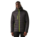 Black-Lime Green - Side - Regatta Mens Navigate Thermal Padded Jacket