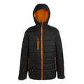 Black-Orange Pop - Front - Regatta Mens Navigate Thermal Padded Jacket