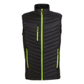 Black-Lime Green - Front - Regatta Mens Navigate Quilted Hybrid Gilet