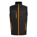 Black-Orange Pop - Front - Regatta Mens Navigate Quilted Hybrid Gilet