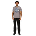 Rock Grey Marl - Side - Regatta Mens Original Workwear Cotton T-Shirt