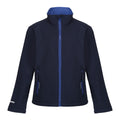 Navy-New Royal - Front - Regatta Childrens-Kids Ablaze 2 Layer Soft Shell Jacket