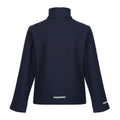 Navy-New Royal - Back - Regatta Childrens-Kids Ablaze 2 Layer Soft Shell Jacket