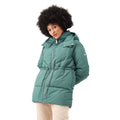 Dark Forest Green - Side - Regatta Womens-Ladies Rurie Baffled Padded Jacket