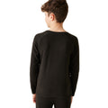 Black - Back - Regatta Childrens-Kids Thermal Base Layer Top