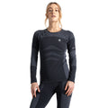 Black-Black - Pack Shot - Dare 2B Womens-Ladies In The Zone II Base Layer Set