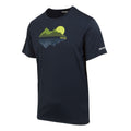 Navy - Side - Regatta Mens Fingal VIII Mountain T-Shirt