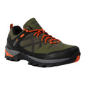 Cypress Green-Blaze Orange - Front - Regatta Mens Samaris III Low Walking Shoes