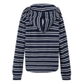 Navy-White - Back - Regatta Womens-Ladies Minerve Stripe V Neck Hoodie