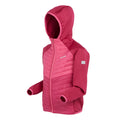 Deep Pink-Hot Pink - Side - Regatta Childrens-Kids Kielder VIII Hybrid Jacket