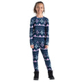 Orchid-Moonlight Denim - Front - Dare 2B Childrens-Kids Pow Fair Isle Base Layer Set