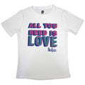 White - Front - The Beatles Womens-Ladies All You Need Is Love T-Shirt