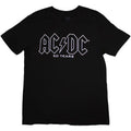 Black - Front - AC-DC Unisex Adult Logo History Back Print T-Shirt