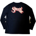 Black - Back - Ghost Unisex Adult Papa & Radient Ghouls Back & Sleeve Print Long-Sleeved T-Shirt