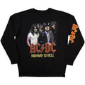Black - Front - AC-DC Unisex Adult H2H Band Sleeve Print Sweatshirt