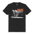 Black - Front - AC-DC Unisex Adult On Stage Fifty Back Print T-Shirt
