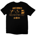 Black - Back - Disturbed Unisex Adult European Tour ´23 Split Face T-Shirt