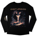 Black - Front - Disturbed Unisex Adult European Tour ´23 Divisive Long-Sleeved T-Shirt