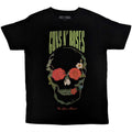 Black - Front - Guns N Roses Unisex Adult Rose Skull T-Shirt