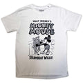 White - Front - Mickey Mouse Unisex Adult Steamboat Willie T-Shirt