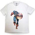 White - Front - Captain America Unisex Adult Running T-Shirt