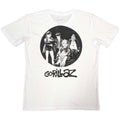 White - Back - Gorillaz Unisex Adult Song Machine Brush Back Print Logo T-Shirt