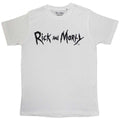 White - Front - Rick And Morty Unisex Adult Monochrome Logo T-Shirt