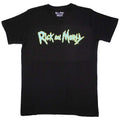 Black - Front - Rick And Morty Unisex Adult Logo T-Shirt