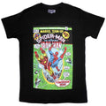 Black - Front - Marvel Comics Unisex Adult Spiderman & Iron Man Comic Cover T-Shirt