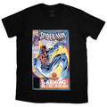 Black - Front - Spider-Man Unisex Adult Warning Comic Cover T-Shirt