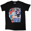 Black - Front - Spider-Man Unisex Adult Protector Of New York T-Shirt