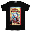 Black - Front - Captain America Unisex Adult Living Legend Comic Cover T-Shirt