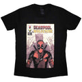 Black - Front - Marvel Comics Unisex Adult Deadpool & Wolverine Comic Cover T-Shirt