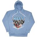 Light Blue - Front - Kiss Unisex Adult Americana Back Print Pullover Hoodie